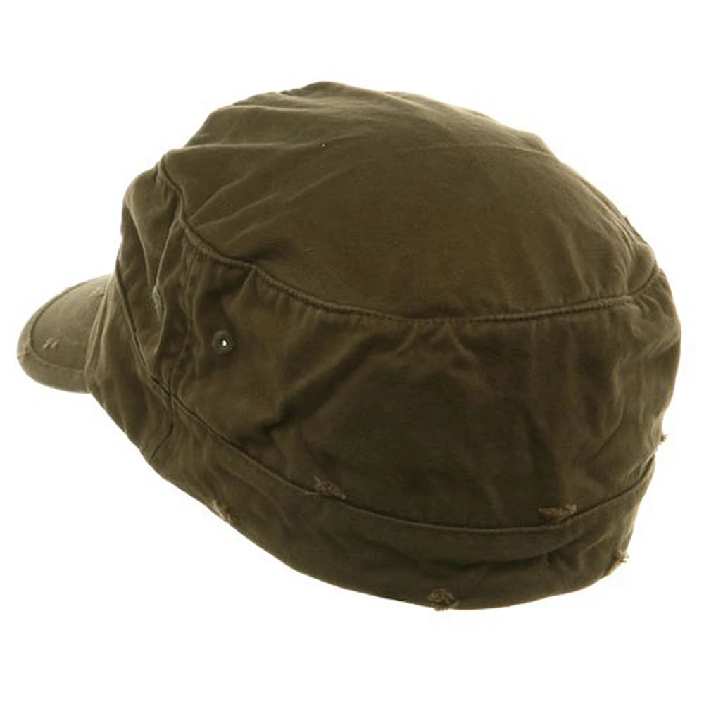 Washed Cotton Fitted Army Cap 14 Washed Cotton Fitted Army Cap - Image 12