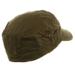 Washed Cotton Fitted Army Cap 34 Washed Cotton Fitted Army Cap -Fashion Accessories Store 1254306580 4