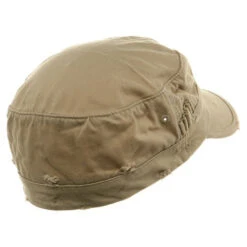 Washed Cotton Fitted Army Cap 39 Washed Cotton Fitted Army Cap -Fashion Accessories Store 1254306620 4