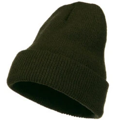 Stretch Heavy Wool Military XL Cuff Beanie -Fashion Accessories Store 1289925371 7