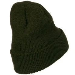 Stretch Heavy Wool Military XL Cuff Beanie -Fashion Accessories Store 1289925373 4