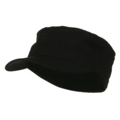 Cotton Fitted Military Cap