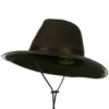 UPF 50+ Oil Cloth Safari Hat With Leather Trim -Fashion Accessories Store 1312455120 13