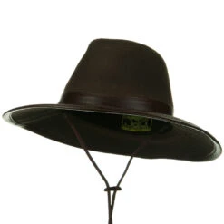 UPF 50+ Oil Cloth Safari Hat With Leather Trim