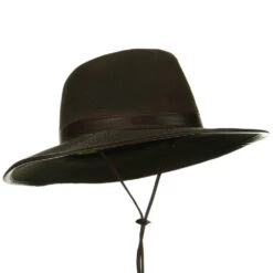 UPF 50+ Oil Cloth Safari Hat With Leather Trim -Fashion Accessories Store 1312455123 10
