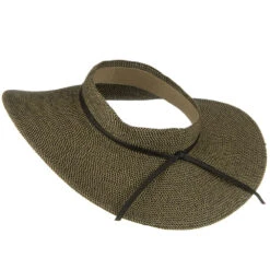 UPF50+ Crownless 4 Inch Wide Brim Visor -Fashion Accessories Store 1314200897 2