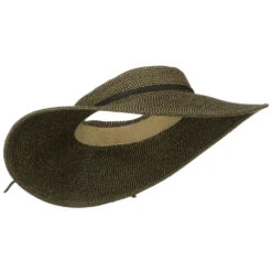 UPF50+ Crownless 4 Inch Wide Brim Visor -Fashion Accessories Store 1314200899 2