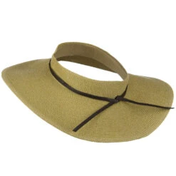 UPF50+ Crownless 4 Inch Wide Brim Visor -Fashion Accessories Store 1314201121 2
