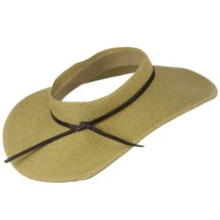 UPF50+ Crownless 4 Inch Wide Brim Visor -Fashion Accessories Store 1314201122 2