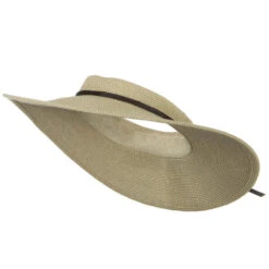 UPF50+ Crownless 4 Inch Wide Brim Visor -Fashion Accessories Store 1314201360 4