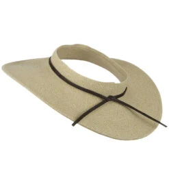 UPF50+ Crownless 4 Inch Wide Brim Visor -Fashion Accessories Store 1314201361 2