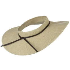 UPF50+ Crownless 4 Inch Wide Brim Visor -Fashion Accessories Store 1314201362 2