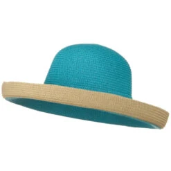 Two Tone Wide Tan Kettle Brim Hat