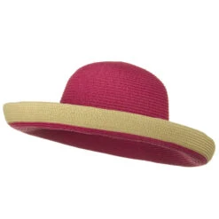 Two Tone Wide Tan Kettle Brim Hat -Fashion Accessories Store 1330675261 7