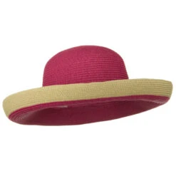 Two Tone Wide Tan Kettle Brim Hat -Fashion Accessories Store 1330675264 3