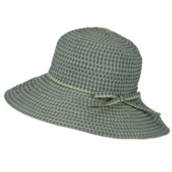 UPF 50+ Checkered 4 Inch Brim Self Tie Hat 27 UPF 50+ Checkered 4 Inch Brim Self Tie Hat -Fashion Accessories Store 1331210415 3