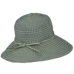 UPF 50+ Checkered 4 Inch Brim Self Tie Hat 28 UPF 50+ Checkered 4 Inch Brim Self Tie Hat -Fashion Accessories Store 1331210416 3