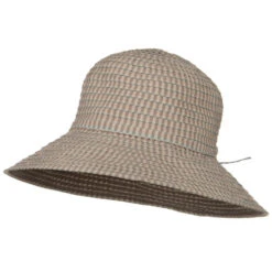 UPF 50+ Checkered 4 Inch Brim Self Tie Hat 31 UPF 50+ Checkered 4 Inch Brim Self Tie Hat -Fashion Accessories Store 1331210534 7