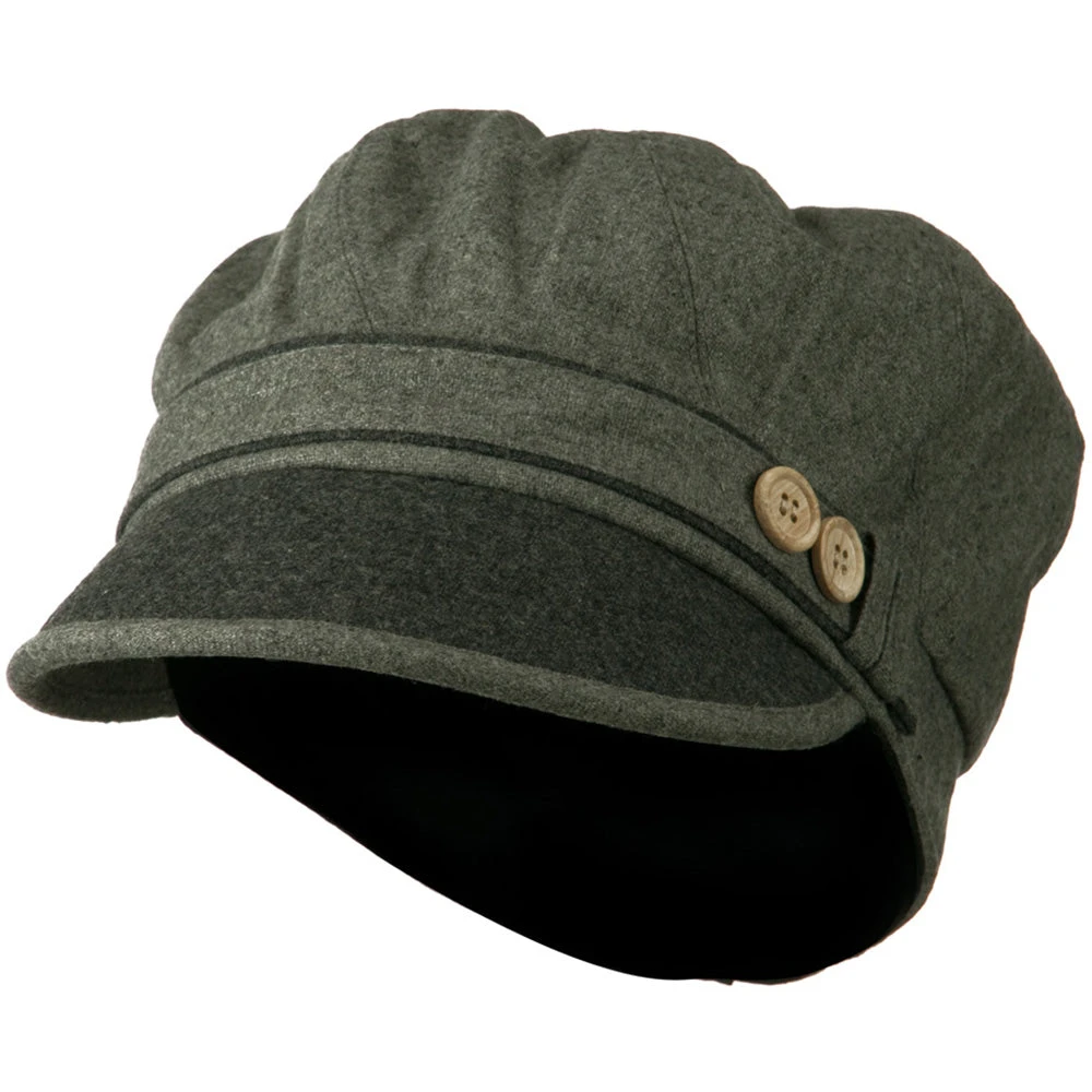 Women's 2 Tone Wool Poly Blend Newsboy Cap 8 Women's 2 Tone Wool Poly Blend Newsboy Cap - Image 6