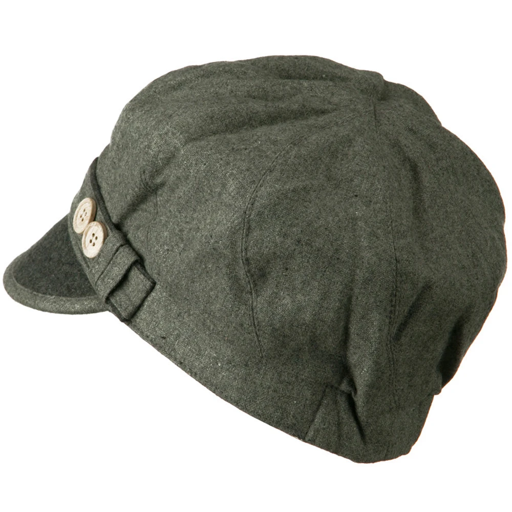 Women's 2 Tone Wool Poly Blend Newsboy Cap 9 Women's 2 Tone Wool Poly Blend Newsboy Cap - Image 7