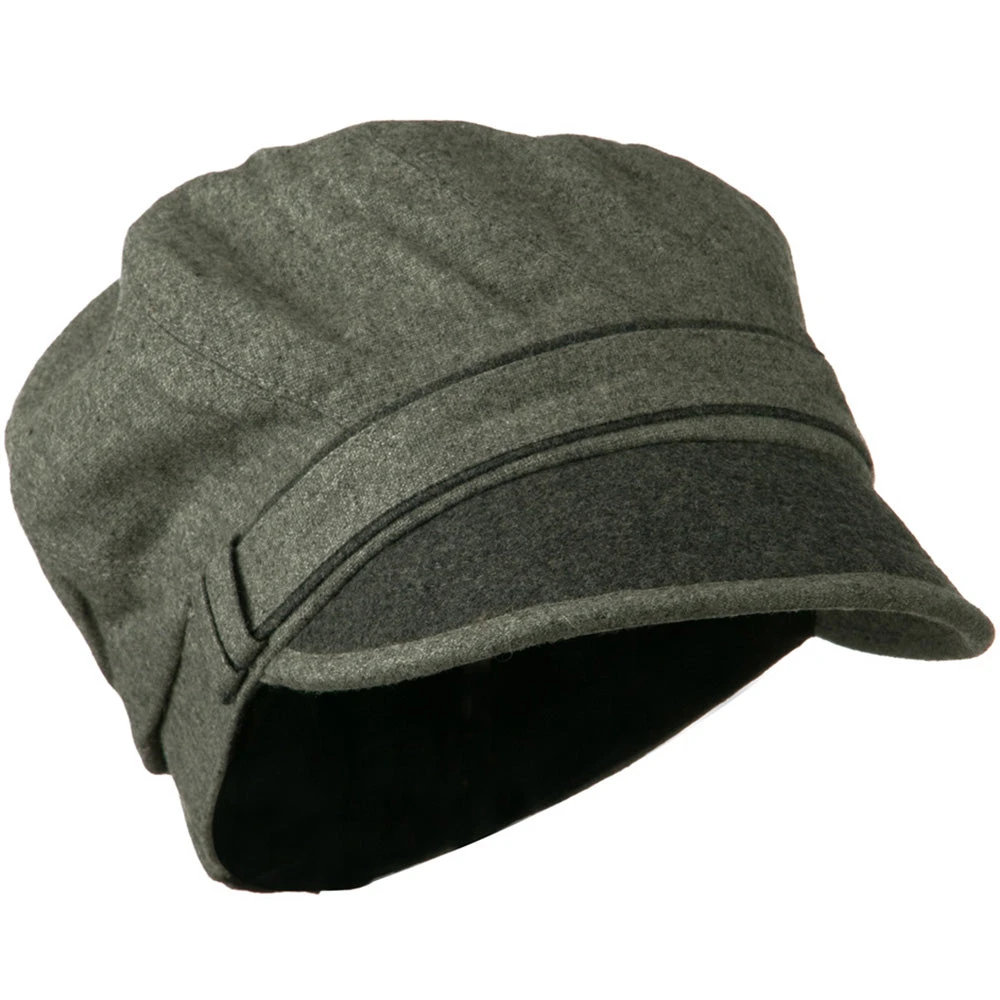 Women's 2 Tone Wool Poly Blend Newsboy Cap 12 Women's 2 Tone Wool Poly Blend Newsboy Cap - Image 10