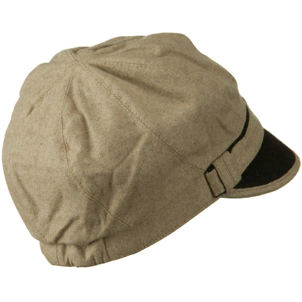 Women's 2 Tone Wool Poly Blend Newsboy Cap 15 Women's 2 Tone Wool Poly Blend Newsboy Cap - Image 13