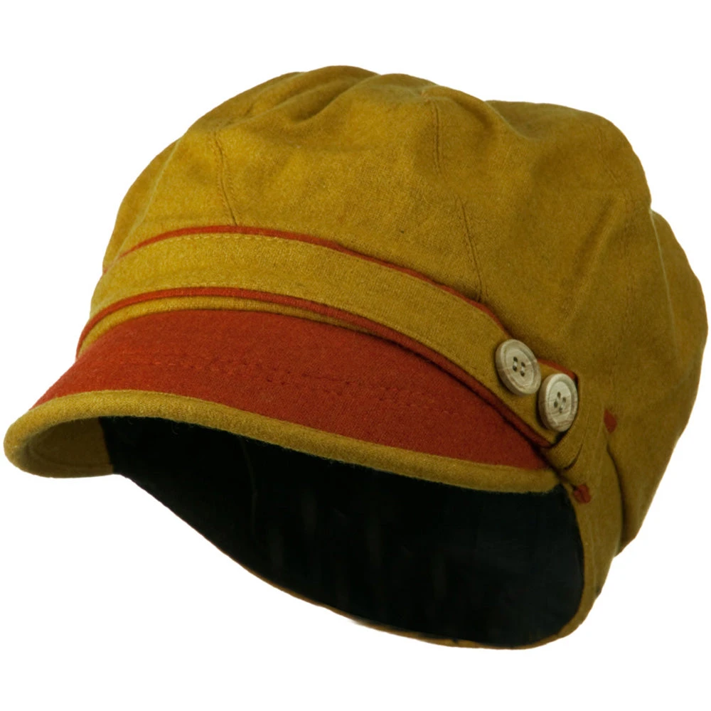 Women's 2 Tone Wool Poly Blend Newsboy Cap 18 Women's 2 Tone Wool Poly Blend Newsboy Cap - Image 16