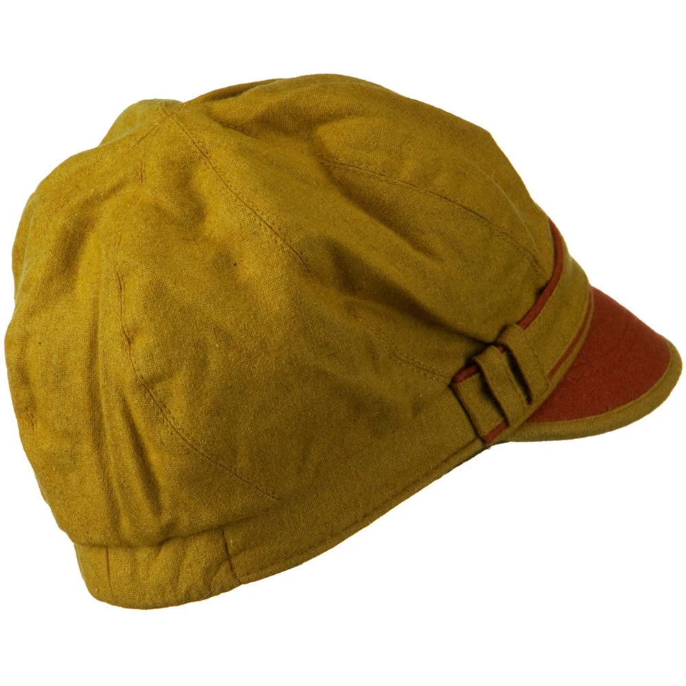 Women's 2 Tone Wool Poly Blend Newsboy Cap 19 Women's 2 Tone Wool Poly Blend Newsboy Cap - Image 17