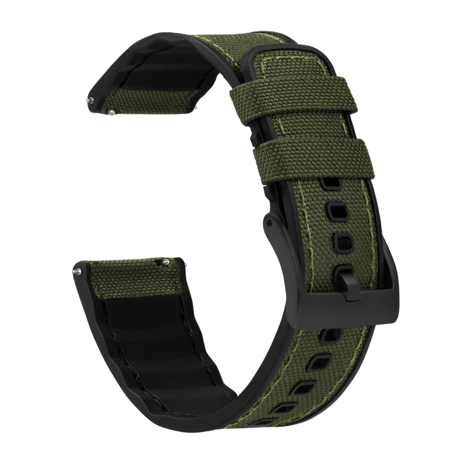 Samsung Galaxy Watch | Cordura Fabric & Silicone Hybrid | Army Green 4 Samsung Galaxy Watch | Cordura Fabric & Silicone Hybrid | Army Green - Image 2