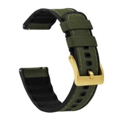 Army Green Cordura Fabric And Silicone Hybrid -Fashion Accessories Store ArmyGreenCorduraHybridMainLoop Gold