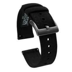 Black | Crafted Canvas -Fashion Accessories Store Black Canvas gunmetal buckle