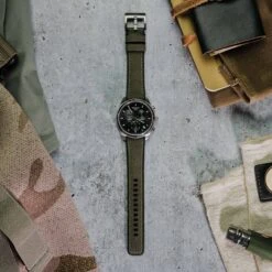 Army Green Cordura Fabric And Silicone Hybrid -Fashion Accessories Store CQR ARMY SS 3