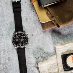 Black Cordura Fabric And Silicone Hybrid -Fashion Accessories Store CQR BLACK SS