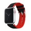 Apple Watch | Black Cordura Fabric And Crimson Red Silicone Hybrid 1 Apple Watch | Black Cordura Fabric And Crimson Red Silicone Hybrid -Fashion Accessories Store DT1AppleRedSS