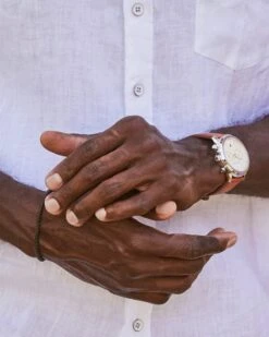 Evans Stainless Steel 44mm Field Watch In Ivory -Fashion Accessories Store Kendra Scott Evans Field Watch Eggshell Brown Leather Stainless Steel 00