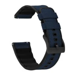 Navy Blue Cordura Fabric And Silicone Hybrid -Fashion Accessories Store NavyCorduraHybridMainLoop Black