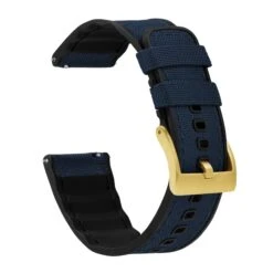Navy Blue Cordura Fabric And Silicone Hybrid -Fashion Accessories Store NavyCorduraHybridMainLoop Gold