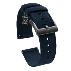 Navy Blue | Crafted Canvas 23 Navy Blue | Crafted Canvas -Fashion Accessories Store Navy Canvas gunmetal buckle