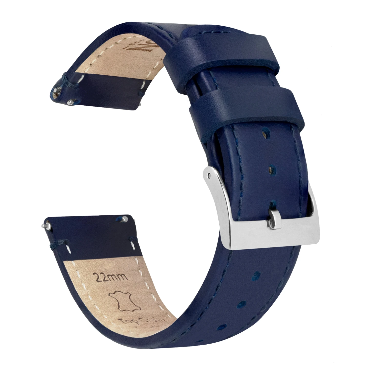 Navy Blue Leather | Navy Blue Stitching 3 Navy Blue Leather | Navy Blue Stitching