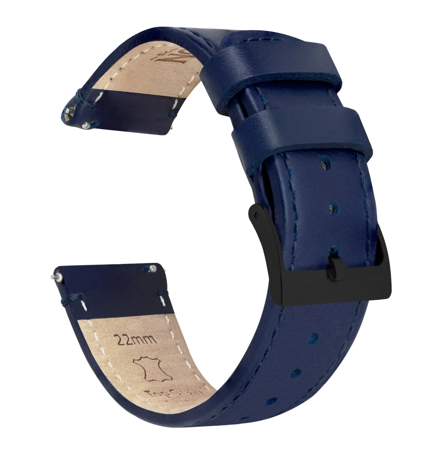 Navy Blue Leather | Navy Blue Stitching 9 Navy Blue Leather | Navy Blue Stitching - Image 7
