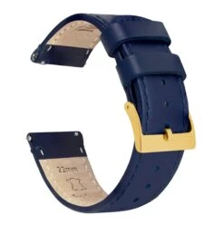 Navy Blue Leather | Navy Blue Stitching 19 Navy Blue Leather | Navy Blue Stitching -Fashion Accessories Store Navy Navy Gold