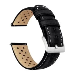 Amazfit Bip | Racing Horween Leather | Black & Linen Stitch