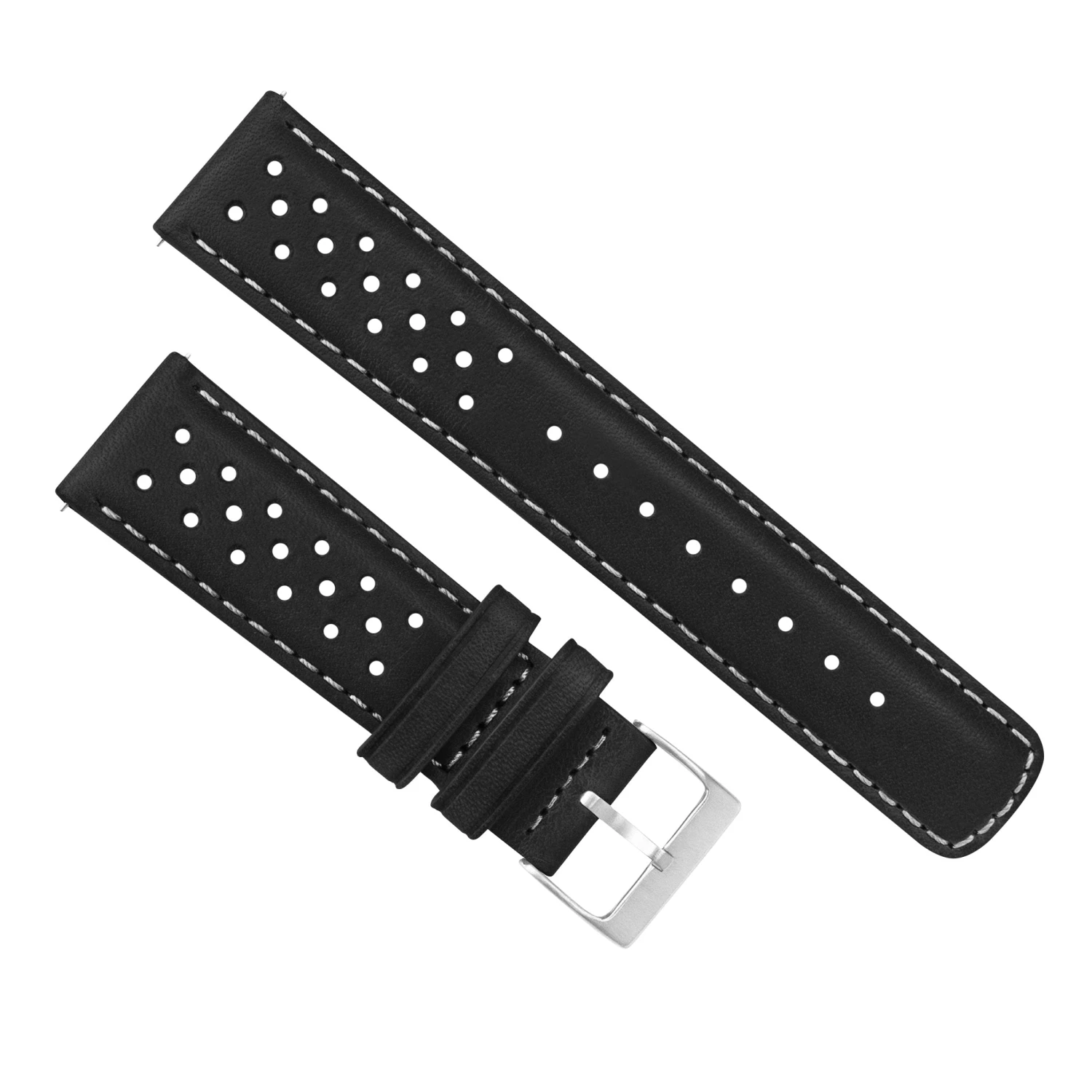 Amazfit Bip | Racing Horween Leather | Black & Linen Stitch 4 Amazfit Bip | Racing Horween Leather | Black & Linen Stitch - Image 2