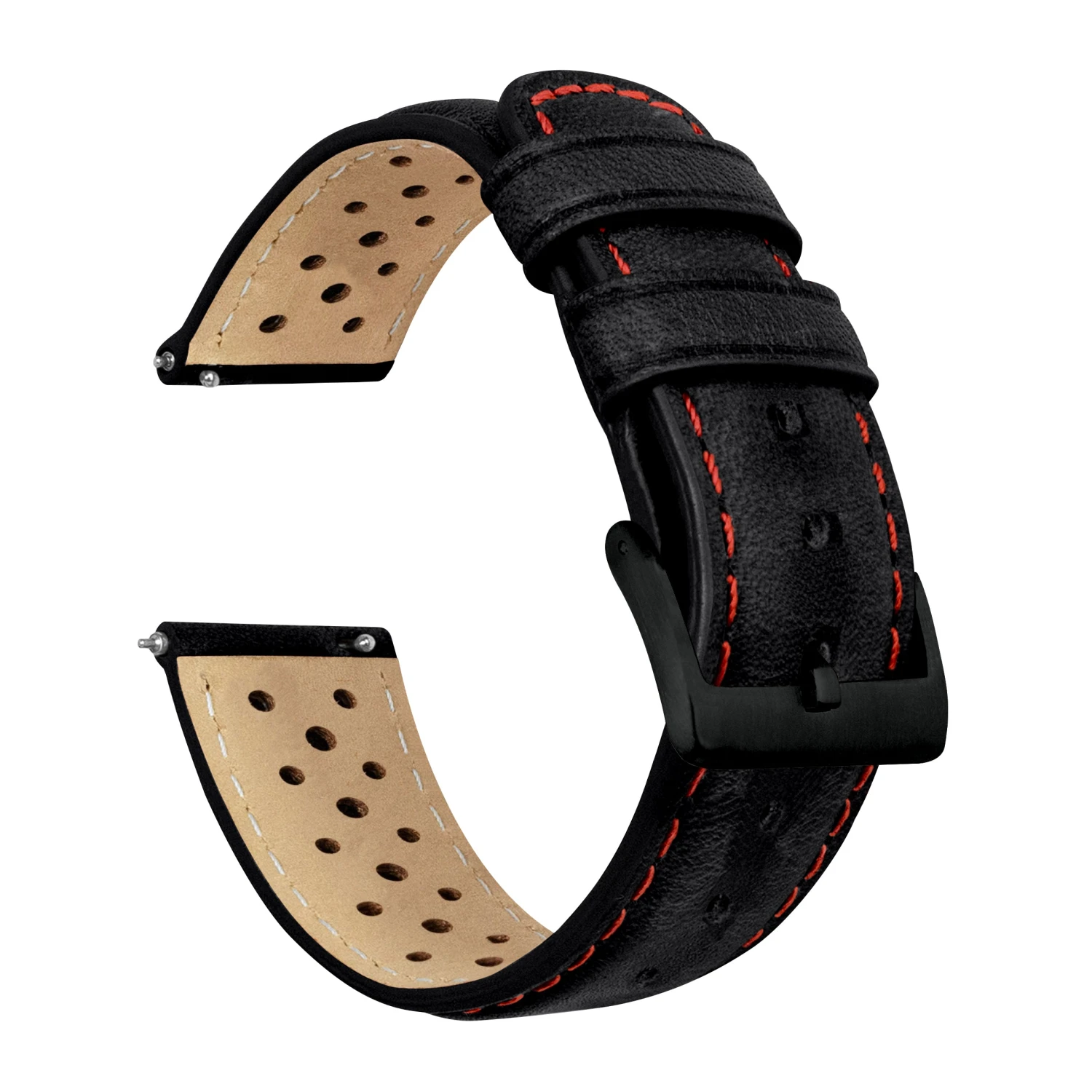 Black & Red Stitch | Racing Horween Leather 10 Black & Red Stitch | Racing Horween Leather - Image 8