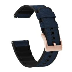 Navy Blue Cordura Fabric And Silicone Hybrid -Fashion Accessories Store RoseGoldCorduraHybridMainLoop RoseGold
