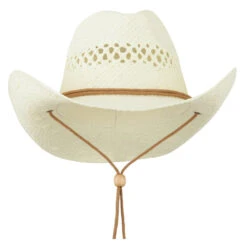 Adjustable Chin Strap Cowboy Hat -Fashion Accessories Store ac003cw white 5 1