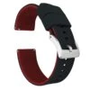 Black Top / Crimson Red Bottom | Elite Silicone -Fashion Accessories Store black top crimson red bottom elite silicone elite silicone barton watch bands 22mm stainless steel standard 416872