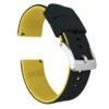 Black Top / Yellow Bottom | Elite Silicone -Fashion Accessories Store black top yellow bottom elite silicone elite silicone barton watch bands 24mm stainless steel 790809