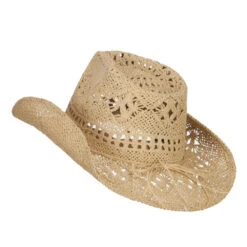 Solid Color Straw Cowboy Hat -Fashion Accessories Store ch004cw nature 2