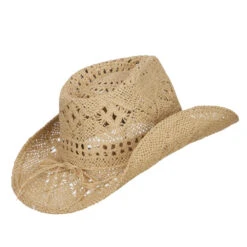 Solid Color Straw Cowboy Hat -Fashion Accessories Store ch004cw nature 3